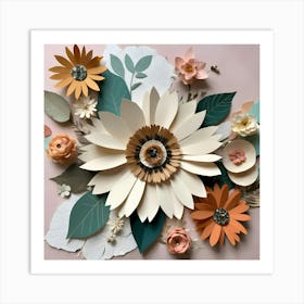 Paper Flowers 37 Art Print