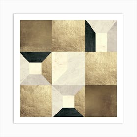 Composition textures and gold 2 Art Print