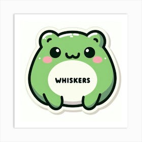 Whiskers frog sticker Art Print