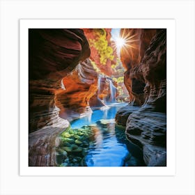 Waterfalls Canyon Art Print