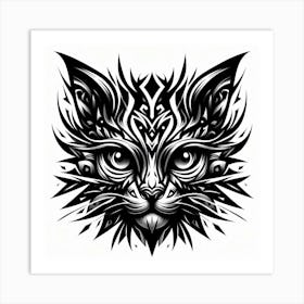 Tribal Cat Art Print