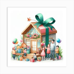 The Gift of a Happy Family Art Print