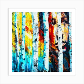 Woodlands - Birch Trees Art Print