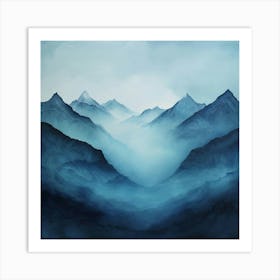 2024 May Poster Canvas Mountain 29 Art Print