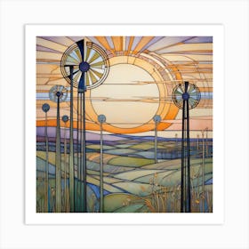 Windmills Art Print