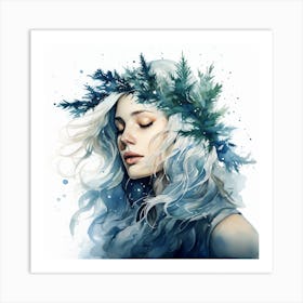 Winter Girl Art Print