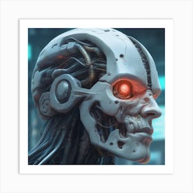 Cyborg Head 49 Art Print