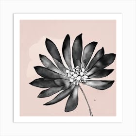 Black And White Flower Art Print