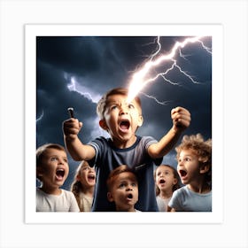 Lightning In The Sky Art Print