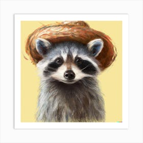 Farmer Raccoon Art Print