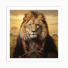 Lion Of The Savannah Art Print