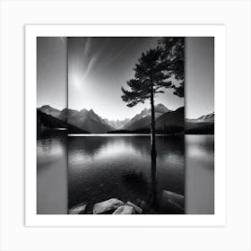 Black And White Landscape 3 Art Print