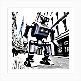 Robot In London 13 Art Print