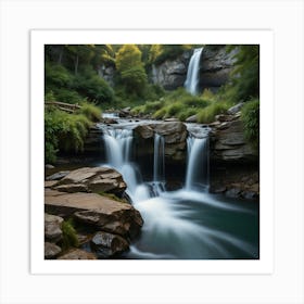 Waterfall In The Woods 2 Art Print