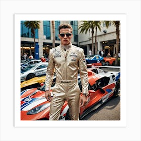 Fashion Photo Fusion Between The World Of High Speed Sport And High Fashion A Man Stands Out Wearing 3489644862 Art Print