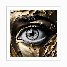 I Put An Eye On You Series Golden Eye Art Print