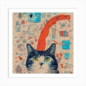 My cat and other things Art Print