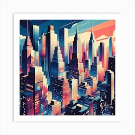 New York City Skyline 6 Art Print