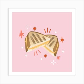 Grilled Cheese Square Art Print