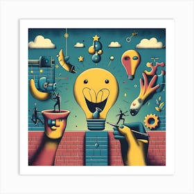 Light Bulb Art Print