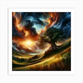 Tree In The Sky Art Print