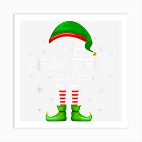 The Beautiful Elf Funny Group Matching Christmas Pajamas Art Print