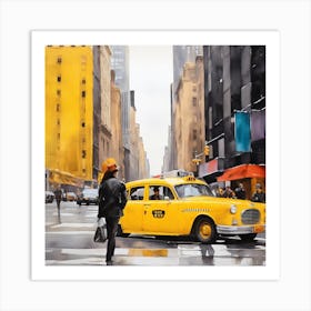 New York City Taxi Art Print