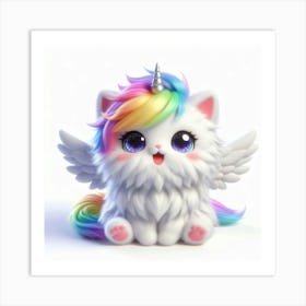 Unicorn Cat, caticorn Art Print