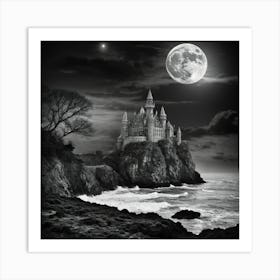 Castle At Night 1 Art Print