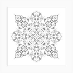 Decorative Element, Black Mandala Art Print