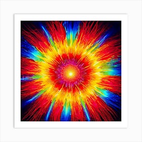 Psychedelic Sunburst Art Print