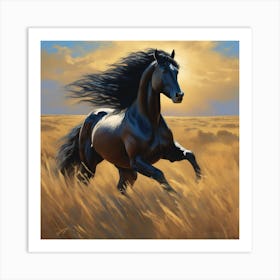 Black Horse 1 Art Print