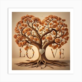 Love Tree Art Print