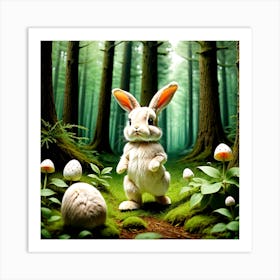 Rabbit In The Forest 11 Art Print