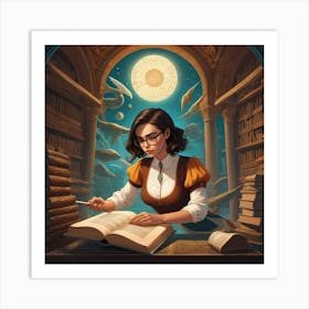 The Young Librarian 65 Art Print