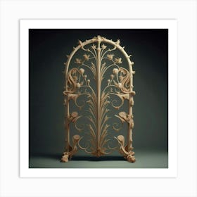 Carved Wood Fireplace Art Print