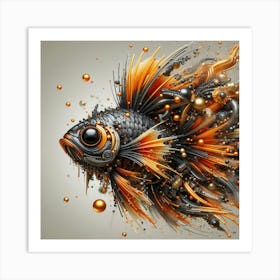 Cyborg Fish Art Print