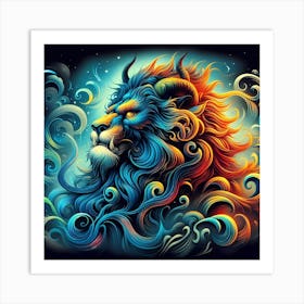 Lion Of The Zodiac Art Print