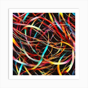 Colorful Ribbons Art Print