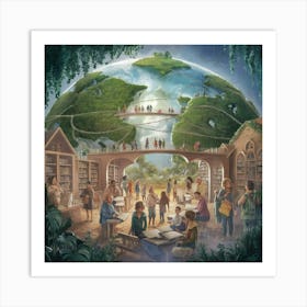 World'S Library Art Print