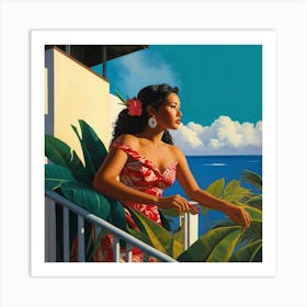 Hawaiian Girl Art Print