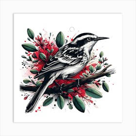 Bird On A Branch Art Print