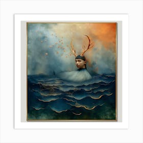 'The Man In The Sea' Art Print