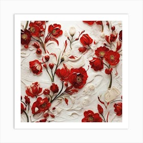 Red and white 1 Art Print