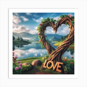 Heart Shape Of Love Art Print