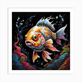 Goldfish Painting Art Print