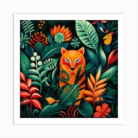 Lion In The Jungle 9 Art Print