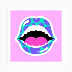 Read My Lips - Bubblegum Pink Art Print