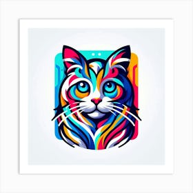 Colorful Cat 3 Art Print