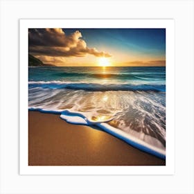 Sunset On The Beach 693 Art Print